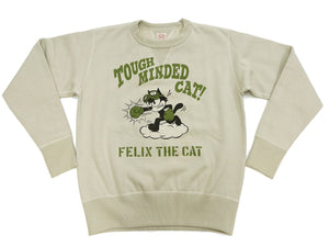 TOYS McCOY Men's Felix the Cat Sweatshirt - Vintage-Style Heavyweight Loopwheel Fleece - Made in Japan (TMC2547 041 Sand)