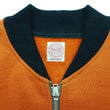 Load image into Gallery viewer, TOYS McCOY Men&#39;s Flying Ace Snoopy Zip-Up Sweatshirt - USAF C-2 Inspired, No Hood, Heavyweight 100% Cotton Loopwheel Fleece, Two-Tone Contrast Panel Design - Made in Japan (TMC2551 070  orange and black)
