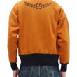Load image into Gallery viewer, TOYS McCOY Men&#39;s Flying Ace Snoopy Zip-Up Sweatshirt - USAF C-2 Inspired, No Hood, Heavyweight 100% Cotton Loopwheel Fleece, Two-Tone Contrast Panel Design - Made in Japan (TMC2551 070  orange and black)
