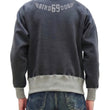 Load image into Gallery viewer, TOYS McCOY Men&#39;s Flying Ace Snoopy Zip-Up Sweatshirt - USAF C-2 Inspired, No Hood, Heavyweight 100% Cotton Loopwheel Fleece, Two-Tone Contrast Panel Design - Made in Japan (TMC2551 121  faded navy gray and gray)
