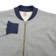Load image into Gallery viewer, TOYS McCOY Men&#39;s Zip-Up Sweatshirt - USAAF C-2 Inspired, No Hood, Heavyweight 100% Cotton Loopwheel Fleece, Two-Tone Contrast Panel Design - Made in Japan (TMC2556 021 ash gray and  navy)
