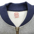 Load image into Gallery viewer, TOYS McCOY Men&#39;s Zip-Up Sweatshirt - USAAF C-2 Inspired, No Hood, Heavyweight 100% Cotton Loopwheel Fleece, Two-Tone Contrast Panel Design - Made in Japan (TMC2556 021 ash gray and  navy)
