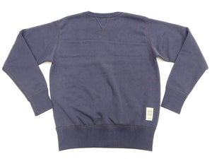 TOYS McCOY Men's Solid Color Loopwheel Sweatshirt - Vintage-Inspired, Tubular Knit Fleece - Made in Japan (TMC2566 141 Navy Gray)