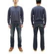 Load image into Gallery viewer, TOYS McCOY Men&#39;s Solid Color Loopwheel Sweatshirt - Vintage-Inspired, Tubular Knit Fleece - Made in Japan (TMC2566 141 Navy Gray)
