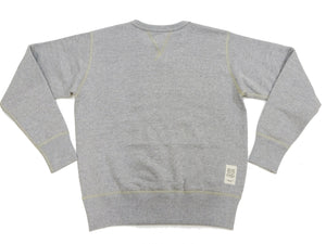 TOYS McCOY Men's Solid Color Loopwheel Sweatshirt - Vintage-Inspired, Tubular Knit Fleece - Made in Japan (TMC2566 020 Heather Gray)