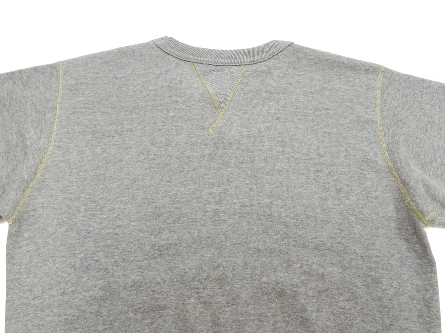 TOYS McCOY Men's Solid Color Loopwheel Sweatshirt - Vintage-Inspired, Tubular Knit Fleece - Made in Japan (TMC2566 020 Heather Gray)