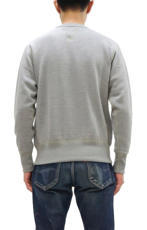 TOYS McCOY Men's Solid Color Loopwheel Sweatshirt - Vintage-Inspired, Tubular Knit Fleece - Made in Japan (TMC2566 020 Heather Gray)