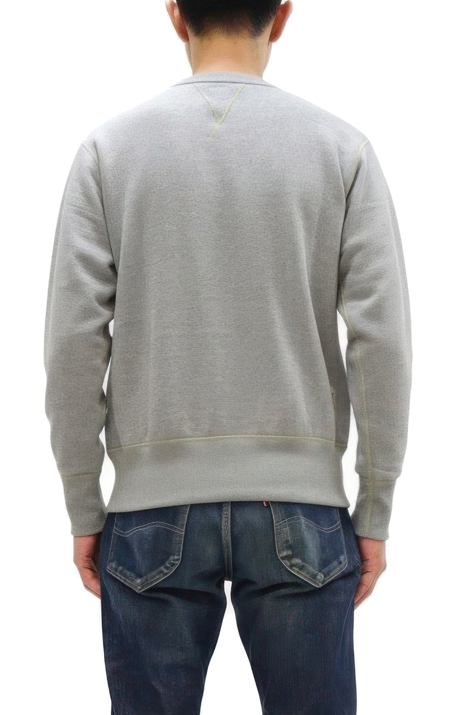 TOYS McCOY Men's Solid Color Loopwheel Sweatshirt - Vintage-Inspired, Tubular Knit Fleece - Made in Japan (TMC2566 020 Heather Gray)