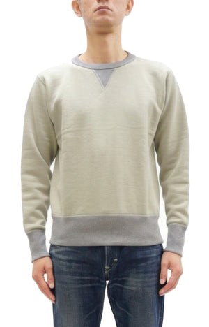 TOYS McCOY Men's Solid Color Loopwheel Sweatshirt - Vintage-Inspired, Tubular Knit Fleece - Made in Japan (TMC2566 040 Sand)