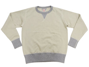 TOYS McCOY Men's Solid Color Loopwheel Sweatshirt - Vintage-Inspired, Tubular Knit Fleece - Made in Japan (TMC2566 040 Sand)