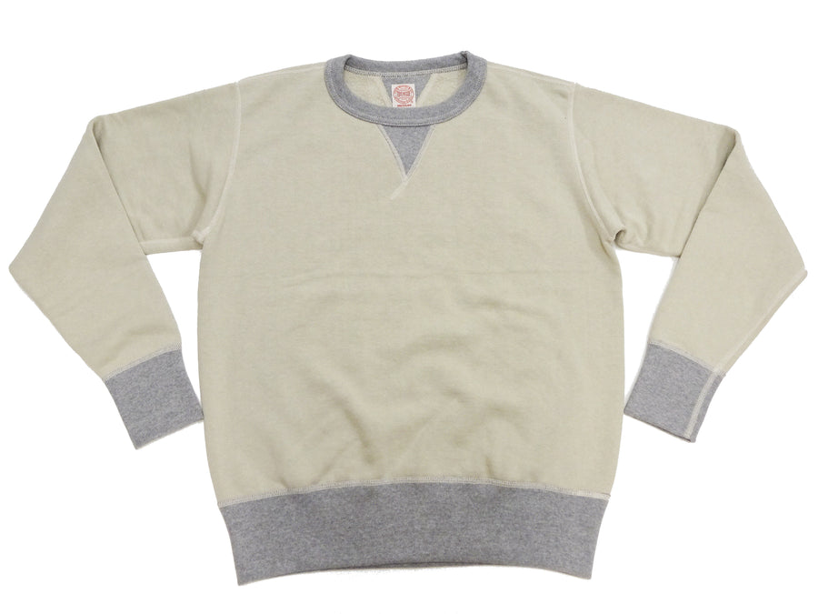 TOYS McCOY Men's Solid Color Loopwheel Sweatshirt - Vintage-Inspired, Tubular Knit Fleece - Made in Japan (TMC2566 040 Sand)