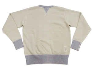 TOYS McCOY Men's Solid Color Loopwheel Sweatshirt - Vintage-Inspired, Tubular Knit Fleece - Made in Japan (TMC2566 040 Sand)