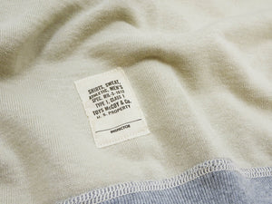 TOYS McCOY Men's Solid Color Loopwheel Sweatshirt - Vintage-Inspired, Tubular Knit Fleece - Made in Japan (TMC2566 040 Sand)