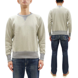 TOYS McCOY Men's Solid Color Loopwheel Sweatshirt - Vintage-Inspired, Tubular Knit Fleece - Made in Japan (TMC2566 040 Sand)