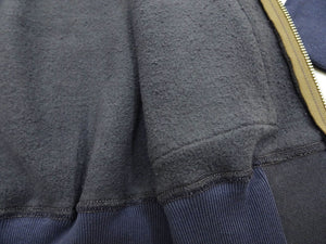 TOYS McCOY Men's Heavyweight Full Zip Hoodie - Vintage-Style Zip-Up Solid Hooded Sweatshirt TMC2567 141 Faded Navy-Gray