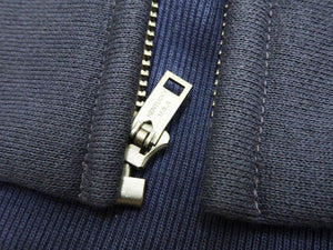 TOYS McCOY Men's Heavyweight Full Zip Hoodie - Vintage-Style Zip-Up Solid Hooded Sweatshirt TMC2567 141 Faded Navy-Gray