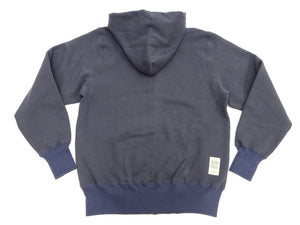 TOYS McCOY Men's Heavyweight Full Zip Hoodie - Vintage-Style Zip-Up Solid Hooded Sweatshirt TMC2567 141 Faded Navy-Gray