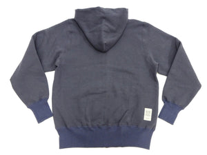 TOYS McCOY Men's Heavyweight Full Zip Hoodie - Vintage-Style Zip-Up Solid Hooded Sweatshirt TMC2567 141 Faded Navy-Gray