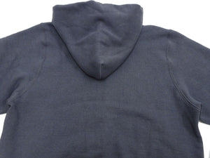 TOYS McCOY Men's Heavyweight Full Zip Hoodie - Vintage-Style Zip-Up Solid Hooded Sweatshirt TMC2567 141 Faded Navy-Gray
