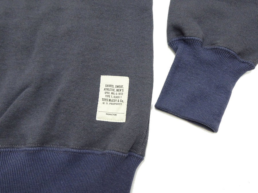 TOYS McCOY Men's Heavyweight Full Zip Hoodie - Vintage-Style Zip-Up Solid Hooded Sweatshirt TMC2567 141 Faded Navy-Gray