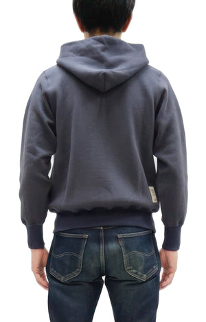 TOYS McCOY Men's Heavyweight Full Zip Hoodie - Vintage-Style Zip-Up Solid Hooded Sweatshirt TMC2567 141 Faded Navy-Gray