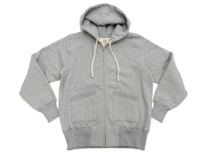TOYS McCOY Men's Heavyweight Full Zip Hoodie - Vintage-Style Zip-Up Solid Hooded Sweatshirt TMC2567 020 Heather Gray