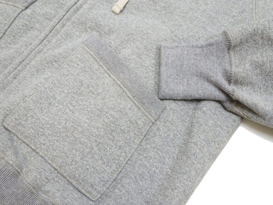 TOYS McCOY Men's Heavyweight Full Zip Hoodie - Vintage-Style Zip-Up Solid Hooded Sweatshirt TMC2567 020 Heather Gray