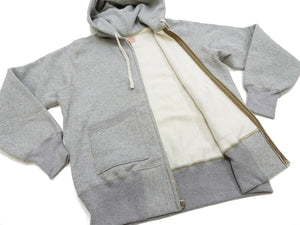 TOYS McCOY Men's Heavyweight Full Zip Hoodie - Vintage-Style Zip-Up Solid Hooded Sweatshirt TMC2567 020 Heather Gray