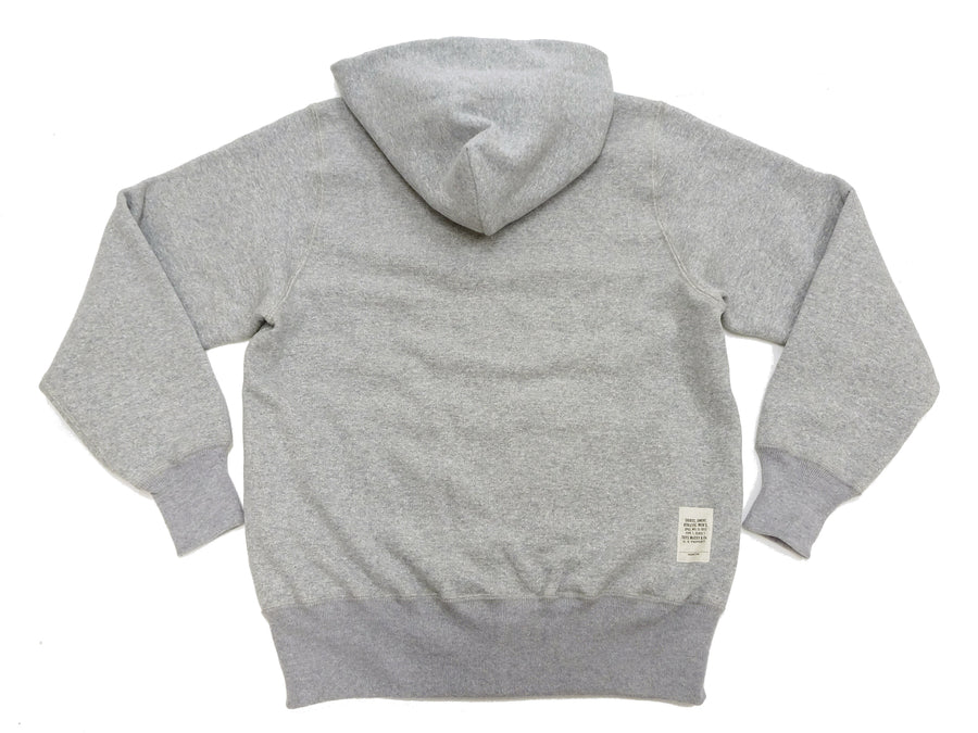 TOYS McCOY Men's Heavyweight Full Zip Hoodie - Vintage-Style Zip-Up Solid Hooded Sweatshirt TMC2567 020 Heather Gray