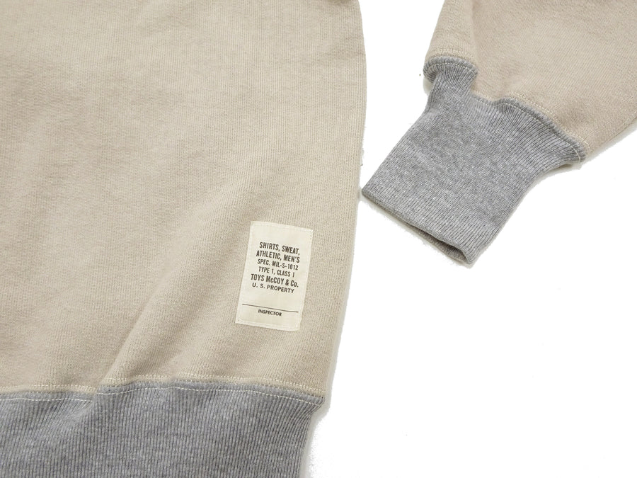 TOYS McCOY Men's Heavyweight Full Zip Hoodie - Vintage-Style Zip-Up Solid Hooded Sweatshirt TMC2567 040 Sand-Beige