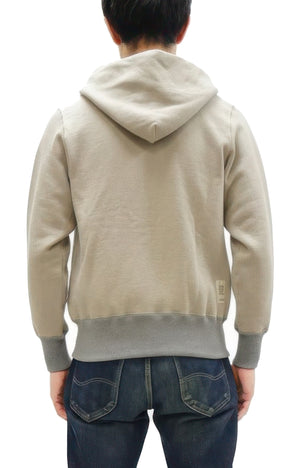 TOYS McCOY Men's Heavyweight Full Zip Hoodie - Vintage-Style Zip-Up Solid Hooded Sweatshirt TMC2567 040 Sand-Beige