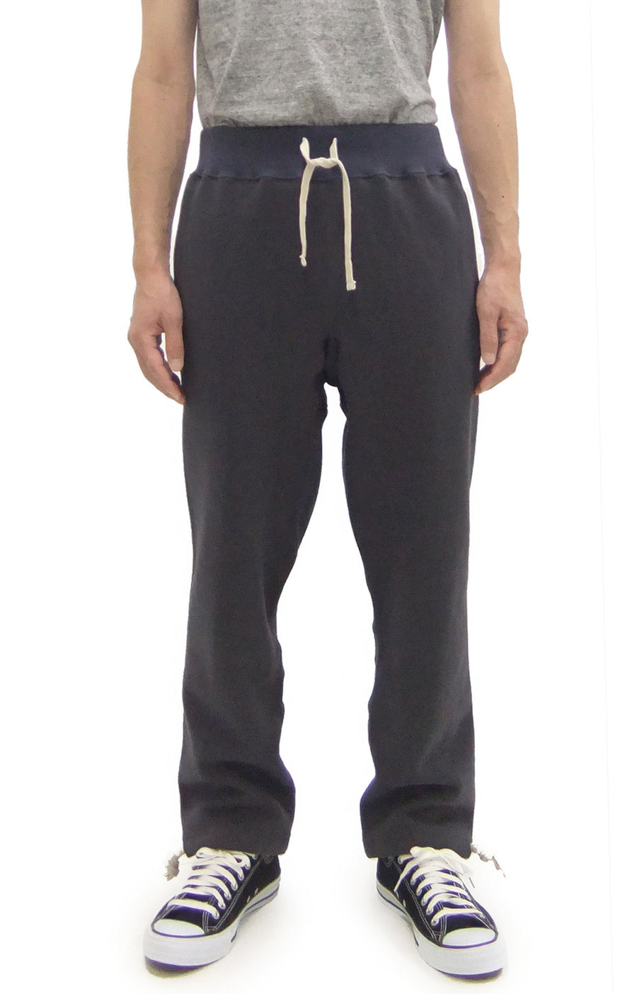 TOYS McCOY Men's Heavyweight Fleece Sweatpants - Made in Japan, Vintage-Inspired Straight Fit with Waist & Hem Drawcords (TMC2568 141 Navy Gray)