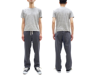 TOYS McCOY Men's Heavyweight Fleece Sweatpants - Made in Japan, Vintage-Inspired Straight Fit with Waist & Hem Drawcords (TMC2568 141 Navy Gray)