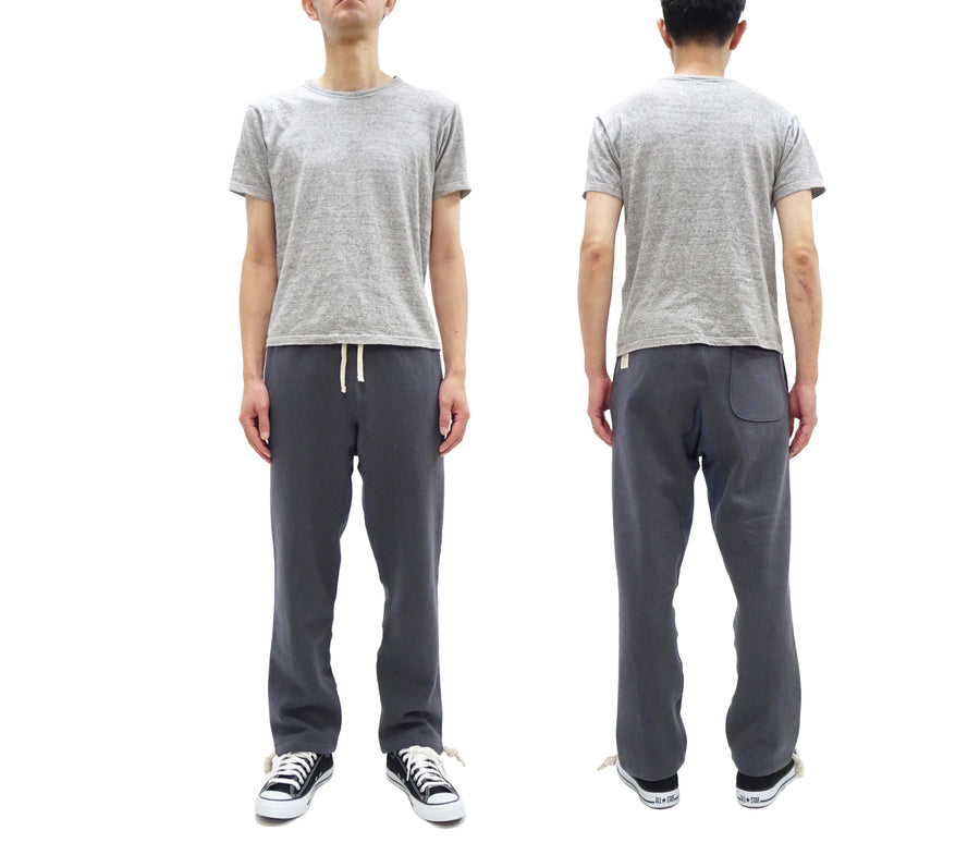TOYS McCOY Men's Heavyweight Fleece Sweatpants - Made in Japan, Vintage-Inspired Straight Fit with Waist & Hem Drawcords (TMC2568 141 Navy Gray)