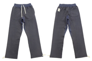 TOYS McCOY Men's Heavyweight Fleece Sweatpants - Made in Japan, Vintage-Inspired Straight Fit with Waist & Hem Drawcords (TMC2568 141 Navy Gray)