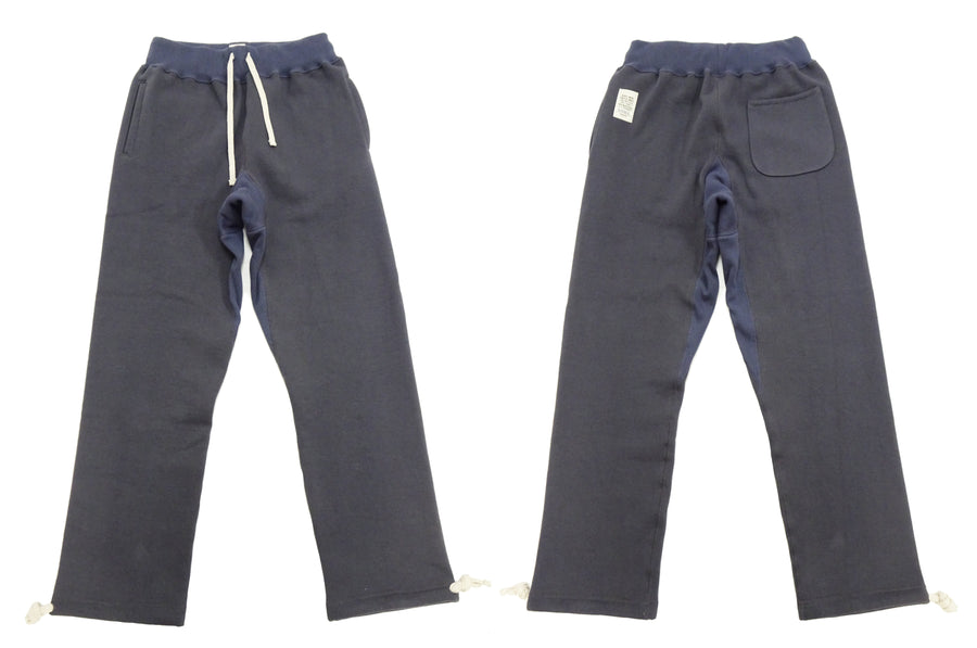 TOYS McCOY Men's Heavyweight Fleece Sweatpants - Made in Japan, Vintage-Inspired Straight Fit with Waist & Hem Drawcords (TMC2568 141 Navy Gray)