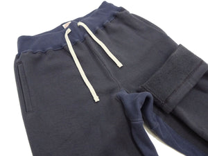 TOYS McCOY Men's Heavyweight Fleece Sweatpants - Made in Japan, Vintage-Inspired Straight Fit with Waist & Hem Drawcords (TMC2568 141 Navy Gray)