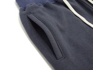 TOYS McCOY Men's Heavyweight Fleece Sweatpants - Made in Japan, Vintage-Inspired Straight Fit with Waist & Hem Drawcords (TMC2568 141 Navy Gray)