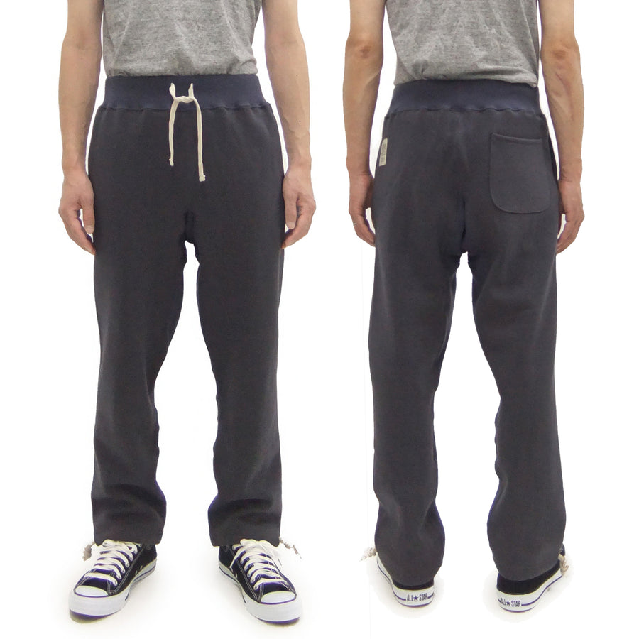 TOYS McCOY Men's Heavyweight Fleece Sweatpants - Made in Japan, Vintage-Inspired Straight Fit with Waist & Hem Drawcords (TMC2568 141 Navy Gray)