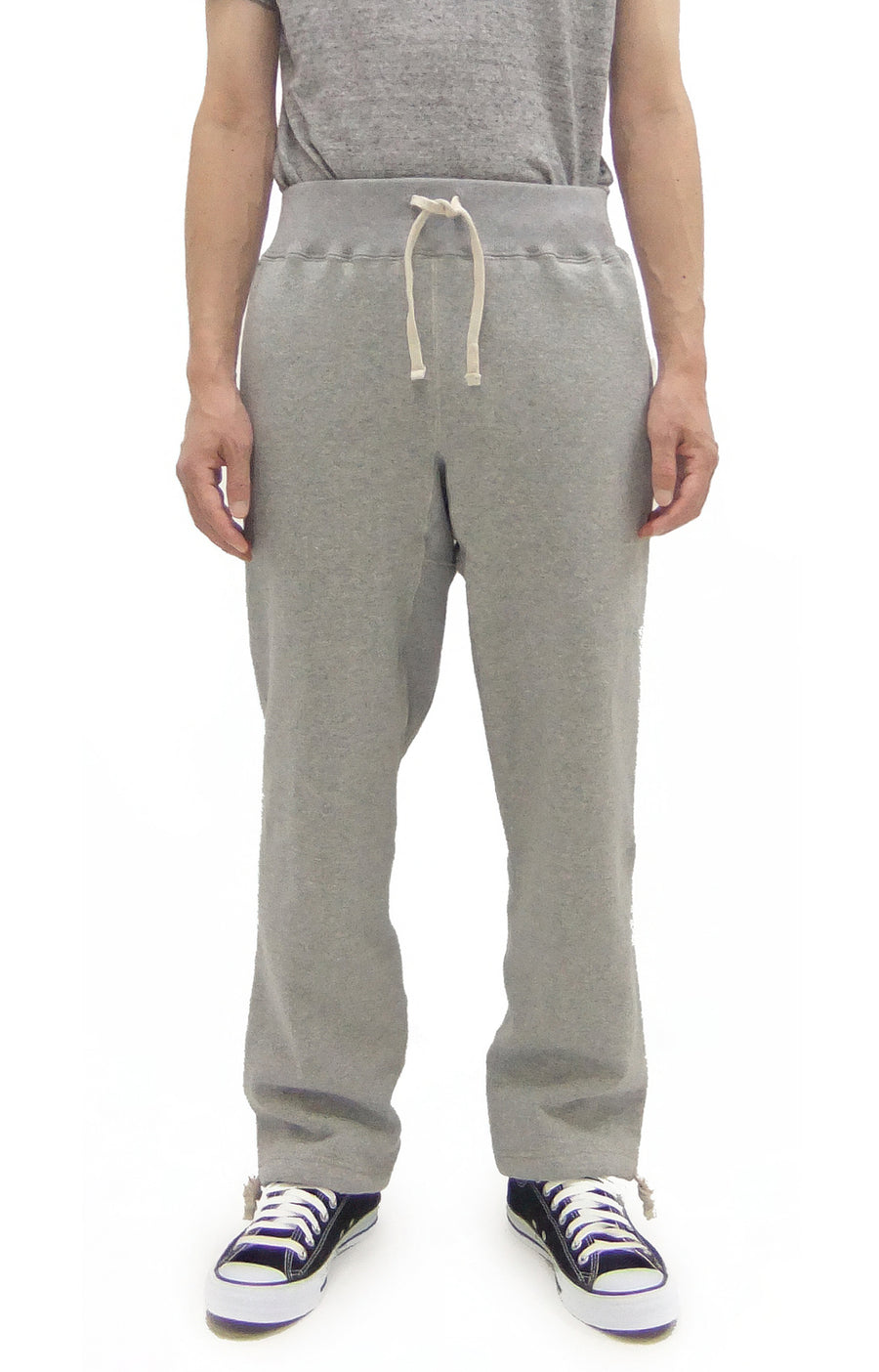 TOYS McCOY Men's Heavyweight Fleece Sweatpants - Made in Japan, Vintage-Inspired Straight Fit with Waist & Hem Drawcords (TMC2568 020 Heather Gray)