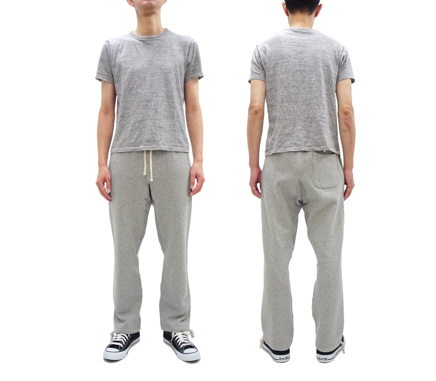 TOYS McCOY Men's Heavyweight Fleece Sweatpants - Made in Japan, Vintage-Inspired Straight Fit with Waist & Hem Drawcords (TMC2568 020 Heather Gray)