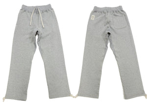 TOYS McCOY Men's Heavyweight Fleece Sweatpants - Made in Japan, Vintage-Inspired Straight Fit with Waist & Hem Drawcords (TMC2568 020 Heather Gray)