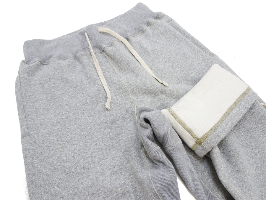 TOYS McCOY Men's Heavyweight Fleece Sweatpants - Made in Japan, Vintage-Inspired Straight Fit with Waist & Hem Drawcords (TMC2568 020 Heather Gray)