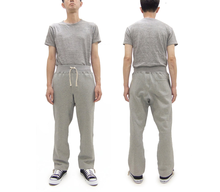 TOYS McCOY Men's Heavyweight Fleece Sweatpants - Made in Japan, Vintage-Inspired Straight Fit with Waist & Hem Drawcords (TMC2568 020 Heather Gray)