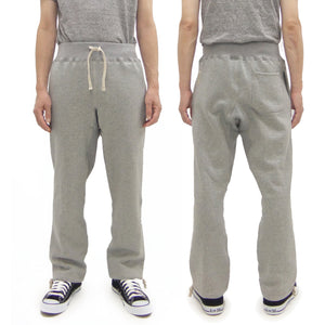 TOYS McCOY Men's Heavyweight Fleece Sweatpants - Made in Japan, Vintage-Inspired Straight Fit with Waist & Hem Drawcords (TMC2568 020 Heather Gray)