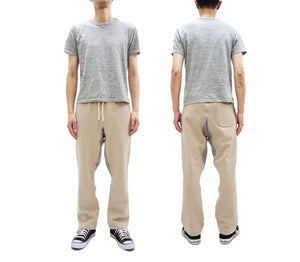 TOYS McCOY Men's Heavyweight Fleece Sweatpants - Made in Japan, Vintage-Inspired Straight Fit with Waist & Hem Drawcords (TMC2568 040 Snad)