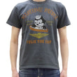 Load image into Gallery viewer, TOYS McCOY Men's Felix the Cat U.S. Navy Graphic Short Sleeve T-Shirt - Loopwheel Tubular Jersey, Garment Dyed, Made in Japan (TMC2601 030 Muted Black)
