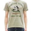 Load image into Gallery viewer, TOYS McCOY Men's Felix the Cat U.S. Navy Graphic Short Sleeve T-Shirt - Loopwheel Tubular Jersey, Garment Dyed, Made in Japan (TMC2601 041 Muted Sand Beige)
