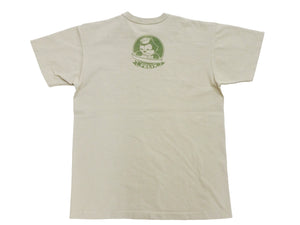 TOYS McCOY Men's Felix the Cat U.S. Navy Graphic Short Sleeve T-Shirt - Loopwheel Tubular Jersey, Garment Dyed, Made in Japan (TMC2601 041 Muted Sand Beige)