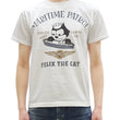 Load image into Gallery viewer, TOYS McCOY Men's Felix the Cat U.S. Navy Graphic Short Sleeve T-Shirt - Loopwheel Tubular Jersey, Garment Dyed, Made in Japan (TMC2601 011 Muted Off-White)
